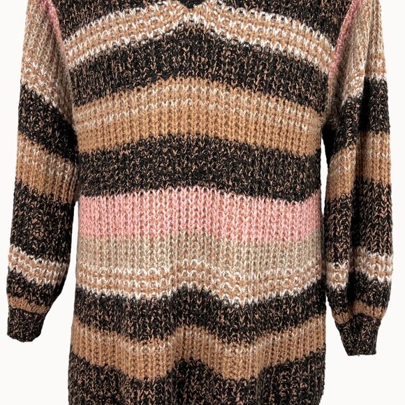 Lane Bryant Plus Size 22/24 V-Neck Tunic Style Over-Sized Sweater Striped EUC! - Picture 12 of 16